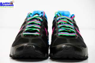 New Nike Shox Turbo 12 GS Running Shoes Black Pink Rainbow Blue 5.5Y 