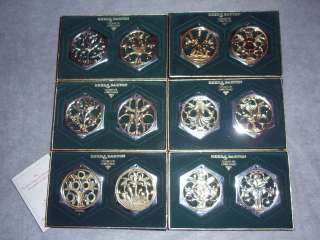 Reed Barton 12 Days Christmas Ornament Medallion Set 12 Silverplate 