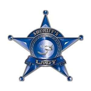  Law Enforcement 5 Point Star Badge Sheriffs Lady Decal   6 