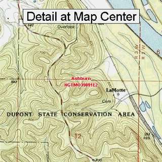  USGS Topographic Quadrangle Map   Ashburn, Missouri 