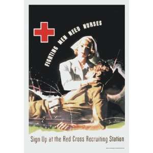   Red Cross Recruiting Station 28x42 Giclee on Canvas