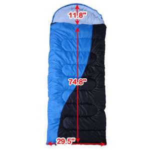New Camping Hiking Envelope Single Sleeping Bag 86.6x29.5 +23F/ 5C 