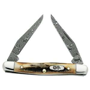 Case Cutlery 6059 Case Tiny Muskrat Pocket Knife with Damascus Steel 
