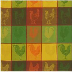   Jacquard 100% Cotton Chickens Tablecloth 60x60 Inches