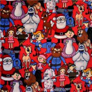 HALF YARD Rudolph the Red Nosed Reindeer Santa CHRISTMAS 60 Fleece 