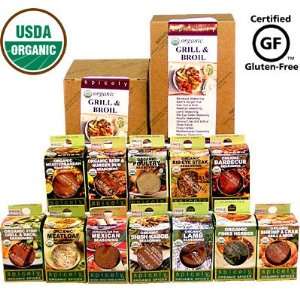 Spicely Organic Spices Grill & Broil 12 box Sampler Gift Set 