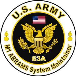 United States Army MOS 63A M1 ABRAMS System Maintainer Decal Sticker 5 
