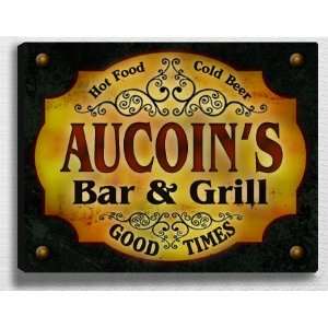  Aucoins Bar & Grill 14 x 11 Collectible Stretched 