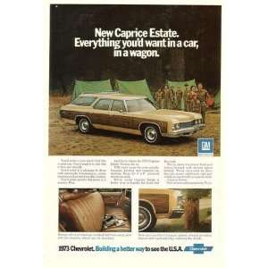  1973 Chevy Caprice Estate Station Wagon Boy Scouts Print 