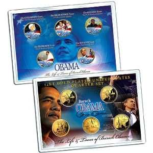    Life & Times Of Barack Obama Coins Set of 5 
