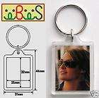 30x Blank Clear Acrylic Keyrings 32x25mm Photo Picture Size (key ring 