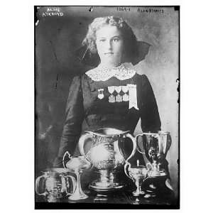  Alsie Aykroyd in front of her trophies