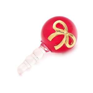 [Aznavour] Ball Gold Ribbon Ear Cap for iPhone & Galaxy 