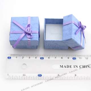 14x Cute Purple Flower Charms Jewellery Ring Boxes 120281  