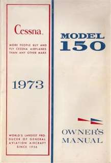 1973 Cessna 150 Owners Manual in PDF format on CdRom  