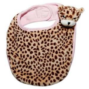  Babymio Collection   ChiChi the Cheetah Bib   Pink Baby