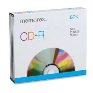  Memorex 700MB 48x CD R (5  Pack)   04508 Electronics