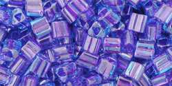 Triangle TOHO Seed Beads Aqua/Purple Lined 15g  