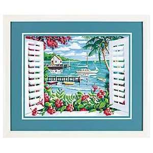  Tropical View (Bayside Window View) (14x11) Med.Paint by 