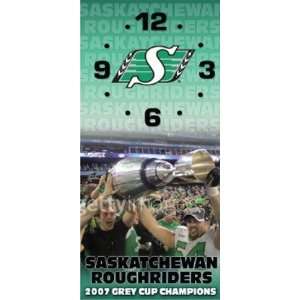   Roughriders 7X16 Clock   Grey Cup Champions