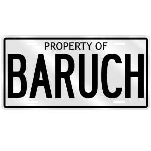  NEW  PROPERTY OF BARUCH  LICENSE PLATE SIGN NAME