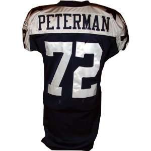  Stephen Peterman #72 Cowboys Game Issued Navy Jersey(Size 