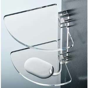  Tiered Clear Shower Tray Shelves Two