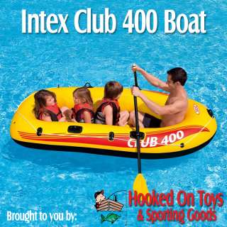 Intex Club 400 Boat Inflatable Raft 4 Person 440 lb max  