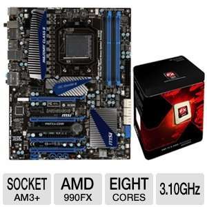  MSI 990FXA GD80 AMD 990FX Socket AM3+ Mothe Bundle 