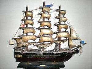 1814 American USS Constitution Ship Sail Boat Wooden  