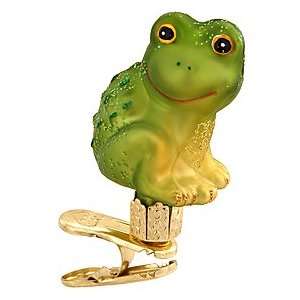  Happy Froggy Glass Clip On Ornament