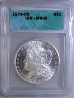 1878 CC MORGAN DOLLAR ICG MS 65 CHERRY WHITE  