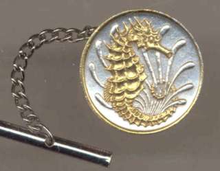   Singapore 10 cent “Seahorse” (U.S. dime size) Tie Tack   138TT