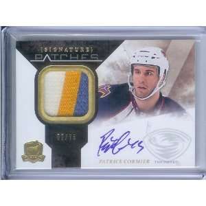   Patches Patrice Cormier Rookie Auto Patch Rc /75 Sports Collectibles