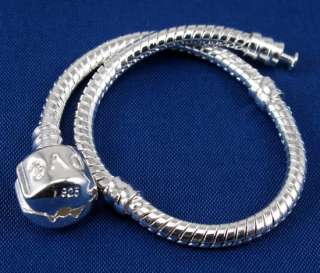   15pcs LOVE Snake Chain Bracelets Fit European Beads 18cm/7.1