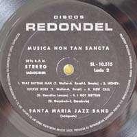 SANTA MARIA JAZZ BAND Redondel SL 10515 ARGENTINE LP 33  
