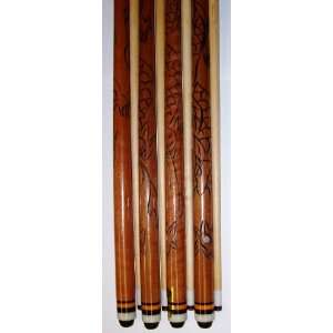  4 57 2107 Two Piece Pool Cues +  Sports 