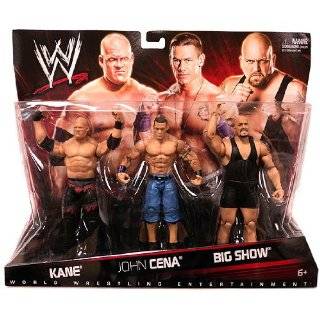 Mattel WWE Wrestling Exclusive Action Figure 3Pack Kane, John Cena Big 