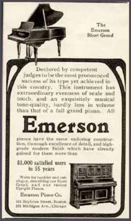 THE SHORT GRAND IN 1905 EMERSON PIANO COMPANY AD  