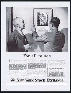 1948 New York Stock Exchange Membership Certificate Print Ad  