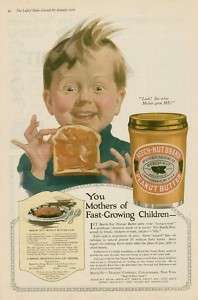 1919 Beech Nut Peanut butter excited boy advertising AD  