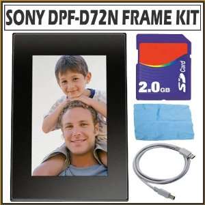  Sony DPF D72 7 Inch LCD WVGA 1610 Photo Frame in Black 