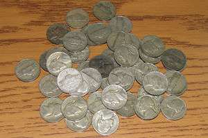 1942 1945 Jefferson Silver War Nickels 40 Coins 1 Roll  