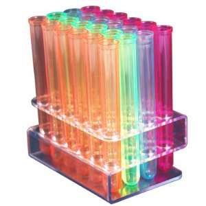  24 Neon Multicolor Test Tube Shot Glasses Shooters and 