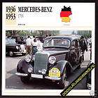 1936 1953 MERCEDES BENZ 170V 170 V Car PHOTO SPEC CARD