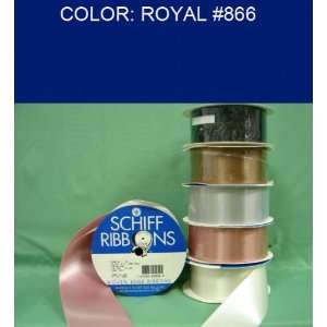    50yds SINGLE FACE SATIN RIBBON Royal #866 3/8~USA 