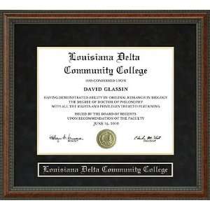  Louisiana Delta Community College Diploma Frame Sports 