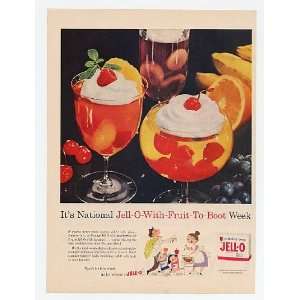  1959 National Jello Jell O With Fruit To Boot Week Print 