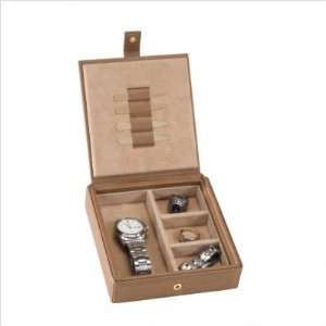 Royce Leather 927 8 Leather Watch and Cufflink Box Color Black 