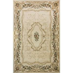  Persian Area Rugs 8x11 Center Floral Medallion Beige 